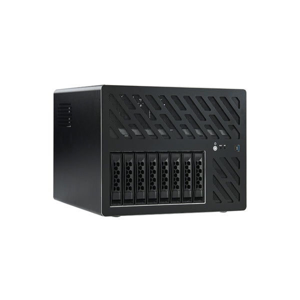 nas8-disk storage server half-height PCIE card slot ATX motherboard ATX power supply hot-swap chassis