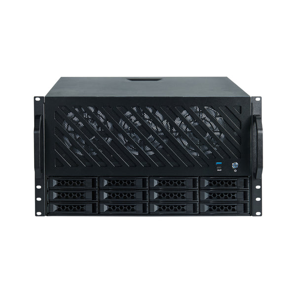 12-drive nas chassis rackmount storage server support 360 water-cooled ATX motherboard ATX power supply full-height card slot