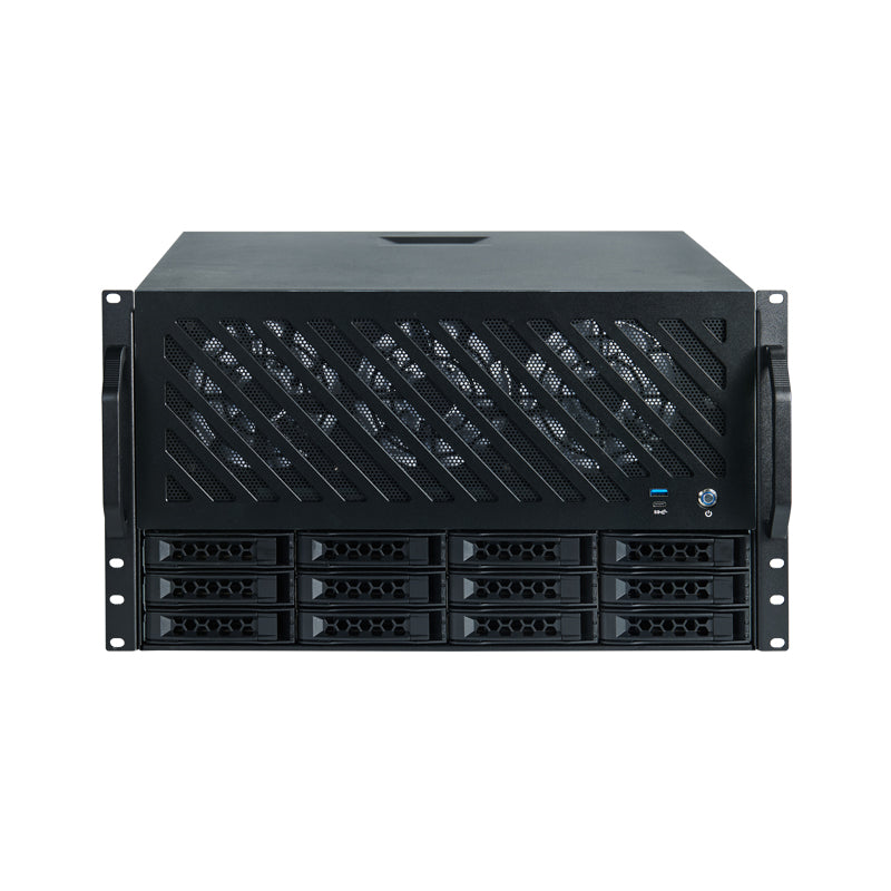12-drive nas chassis rackmount storage server support 360 water-cooled ATX motherboard ATX power supply full-height card slot